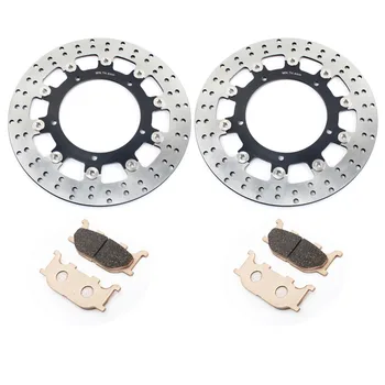 

BIKINGBOY Front Brake Disks Discs Rotors Pads For Yamaha FZ6 Fazer 2004-2008 XJ6 Diversion 2009-2015 MT-03 2006-2011