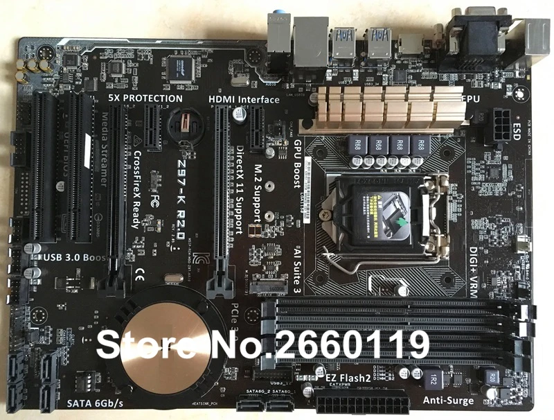 

Desktop motherboard for ASUS Z97-K R2.0 1150 DDR3 system mainboard fully tested