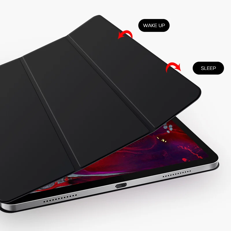 Для iPad Pro 12,9 чехол тонкий Блестящий официальный 1:1 Folio Магнитная Smart Cover с задняя крышка чехол для нового iPad Pro 12,9