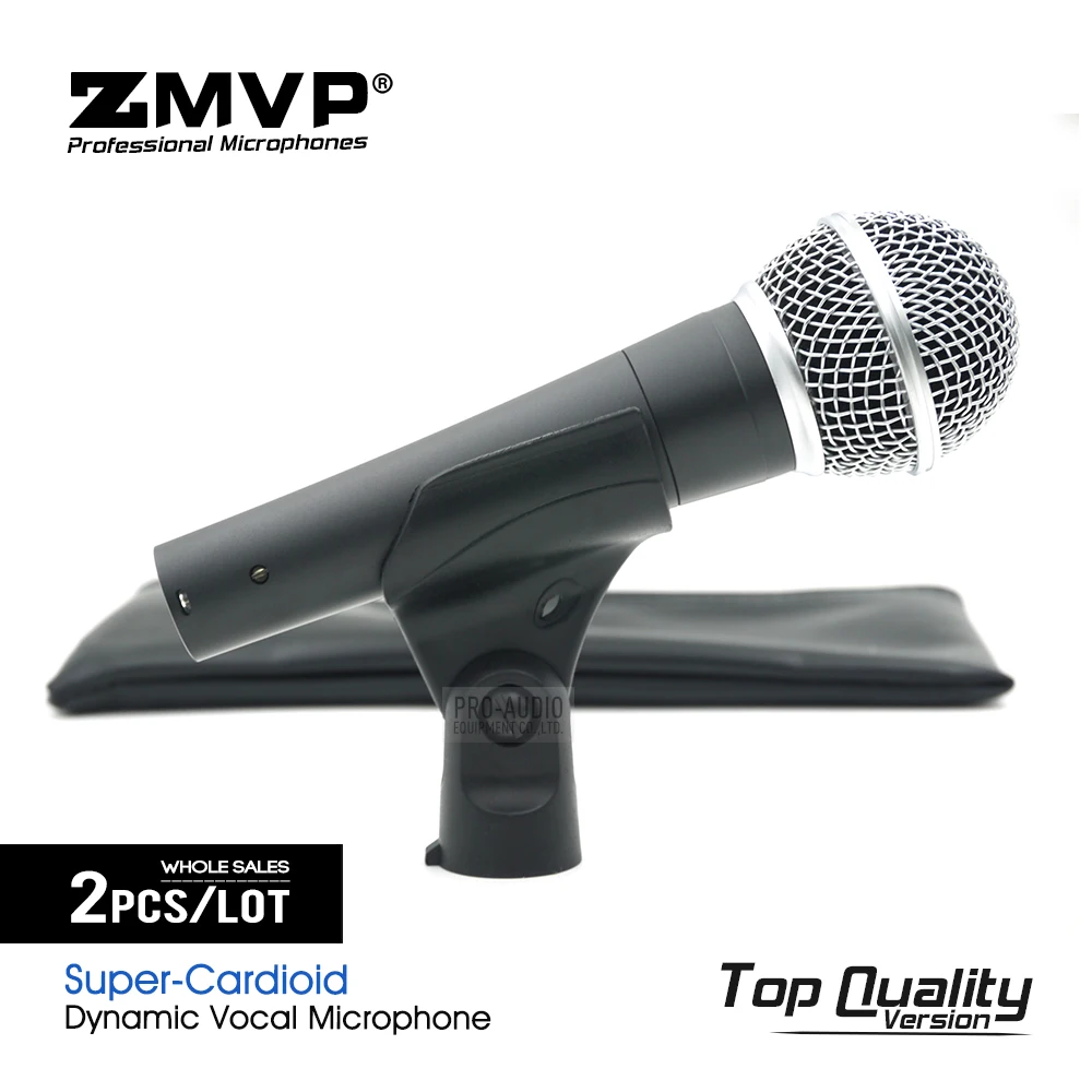

2pcs Top Quality SM 58 SM58LC Cardioid Microphone Professional Karaoke Wired 58LC Mic Mike for Live Vocals with Real Transformer