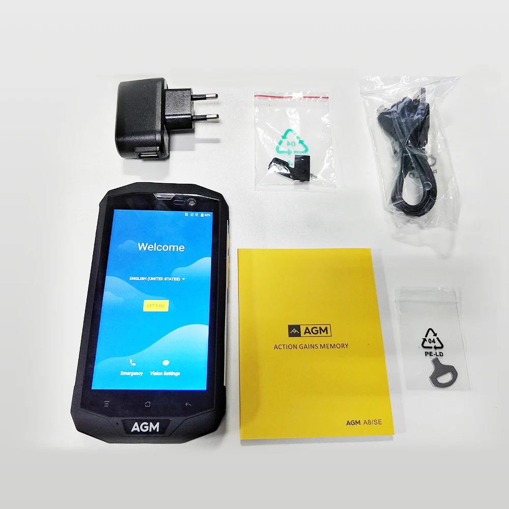 Официальный AGM A8 5 "4G FDD-LTE Android 7,1 мобильный телефон Dual-SIM IP68 прочный телефон 4 ядра 13.0MP 4050 mAh Новый NFC OTG Смартфон