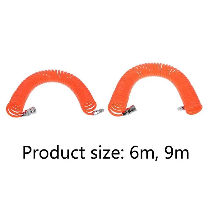 

1pc 6M/9M Polyurethane PU Air Compressor Hose Tube for Compressor Air Tool Pneumatic Parts Portable Coupler PP20 + SP20