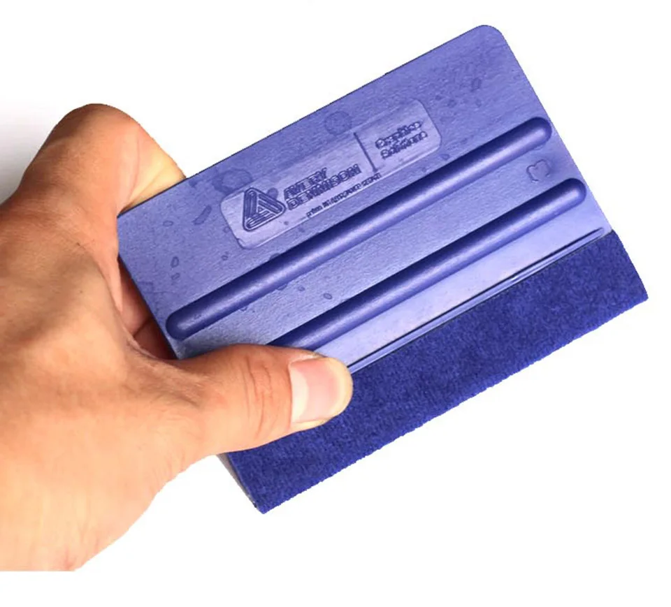 

High quality car wrap scraper Avery Dennison brand squeegee 7*10cm blue bondo Squeegee
