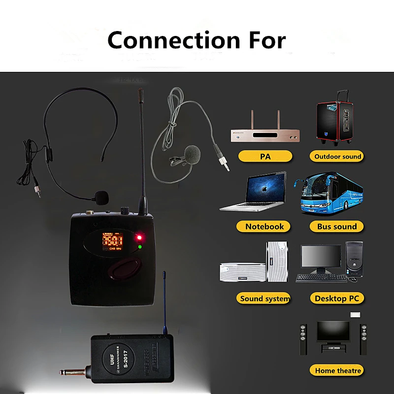 SHANHAIWER S- Многофункциональный заряжаемый UHF портативный корпус упакованный беспроводной микрофон 48 каналов Частотные полосы на выбор