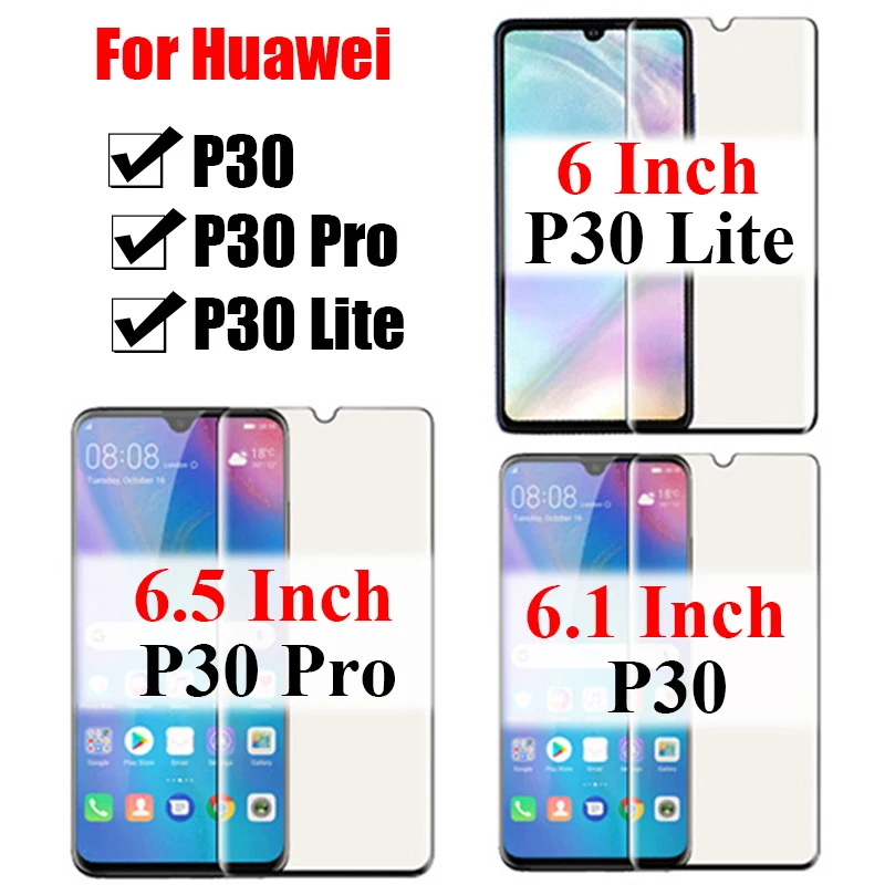 Полное покрытие закаленное стекло для Huawei P30 Lite защита экрана 3D пленка P 30 Pro