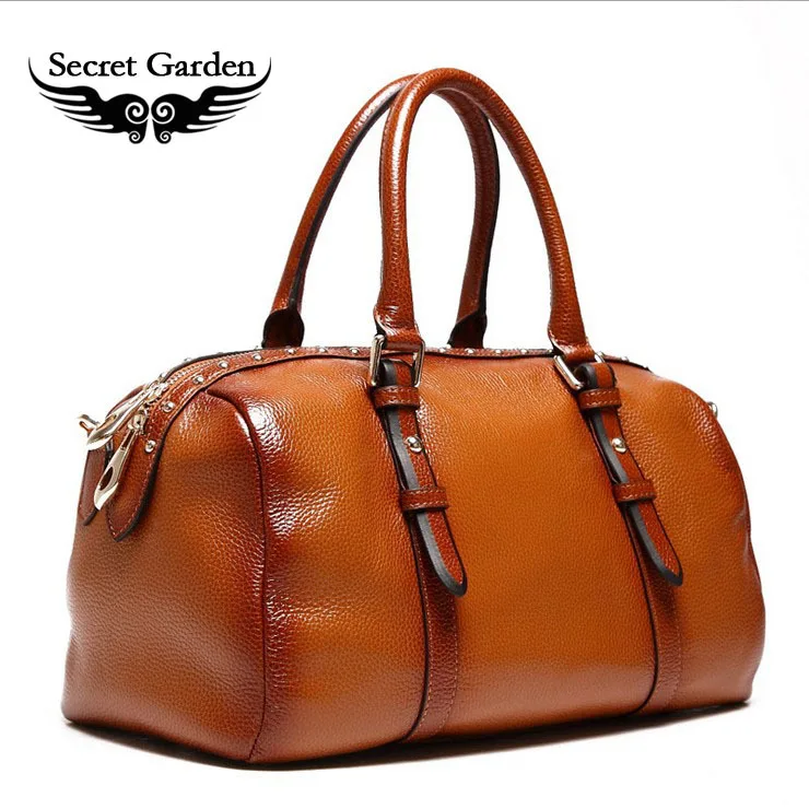 2014 New 100 GENUINE Leather Brand Lady Italian Bag Handbags Women