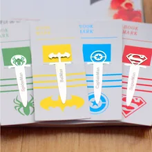 8 шт./лот мультфильм Бэтмен металлические закладки для книг Симпатичные герой серии скрепки забронировать Маркер Подарок для ребенка канцелярия; школьные принадлежности