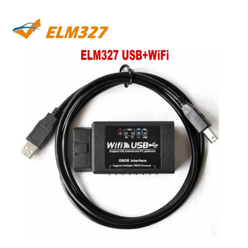 Лучший Wow CDP ELM327 Wifi + USB сканер Wi-Fi ELM 327 OBDII машина работает со всеми OBD-II протокол