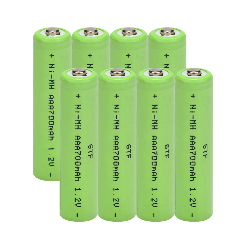 GTF 1,2 V AAA перезаряжаемая батарея 700mah Новая Щелочная аккумуляторная батарея для led игрушка-фонарик mp3 Прямая поставка