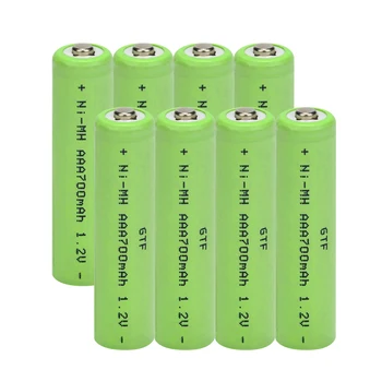 

GTF 1.2V AAA rechargeable battery 700mah New Alkaline Rechargeable battery for led Flashlight toy mp3 Drop shipping