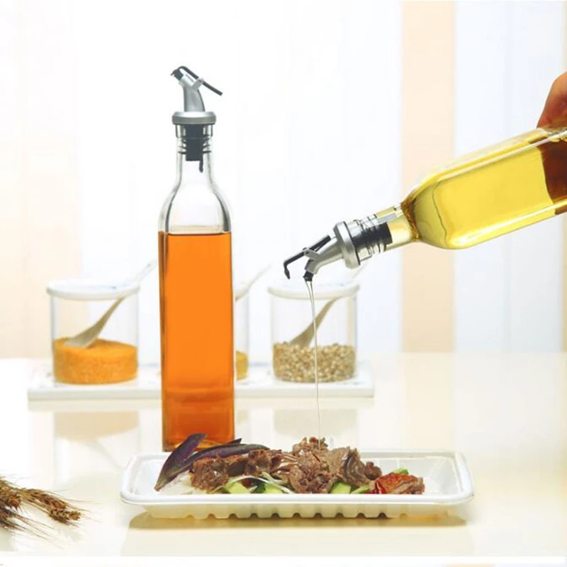 1x500 мл 18 унций оливковое масло и уксус Pourer Диспенсер стеклянная бутылка для кухни