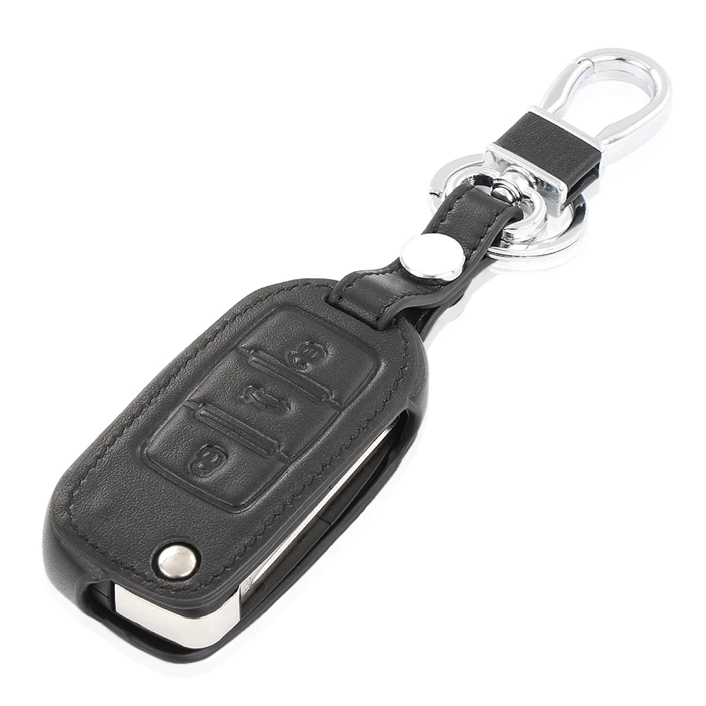 Кожаный чехол для ключей автомобиля для VW Jetta mk4 mk5 Tiguan Passat Golf POLO cc bora skoda Citigo octavia A5 Fabia Superb Yeti чехол для ключей