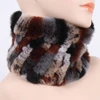 2025 Hot Sell Women Good Elastic Real Fur Scarf Lady Knitted Rex Rabbit Fur Headbands Girls Natural Rex Rabbit Fur Ring Scarves 5