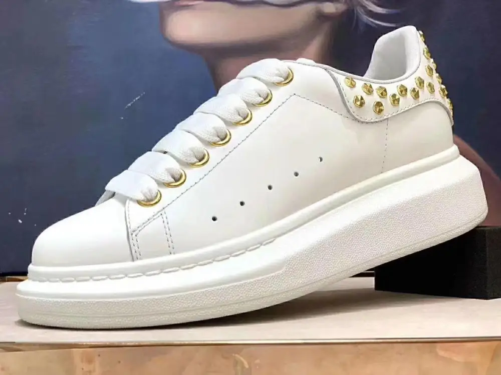 

2019 Newest Genuine Leather White Sneakers Women Casual Shoes Summer Breathable Special Design Woman Sneakers