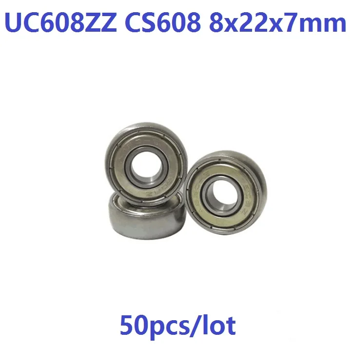 

50pcs/lot UC608ZZ CS608 8x22x7 mm Car sliding door pulley spherical bearings arc track pulley ball bearing 8*22*7mm