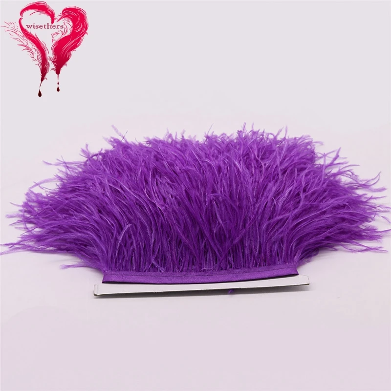 34 reddish violet ostrich feather fringe 1