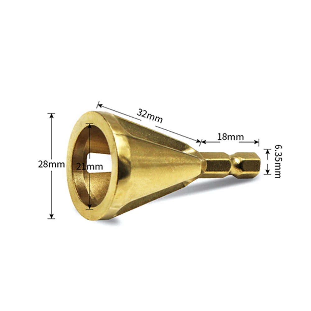 Vastar 1X28 мм сверло для снятия заусенцев внешний инструмент для снятия фаски из нержавеющей стали металлические инструменты для удаления заусенцев для всех видов сверл - Цвет: Золотой