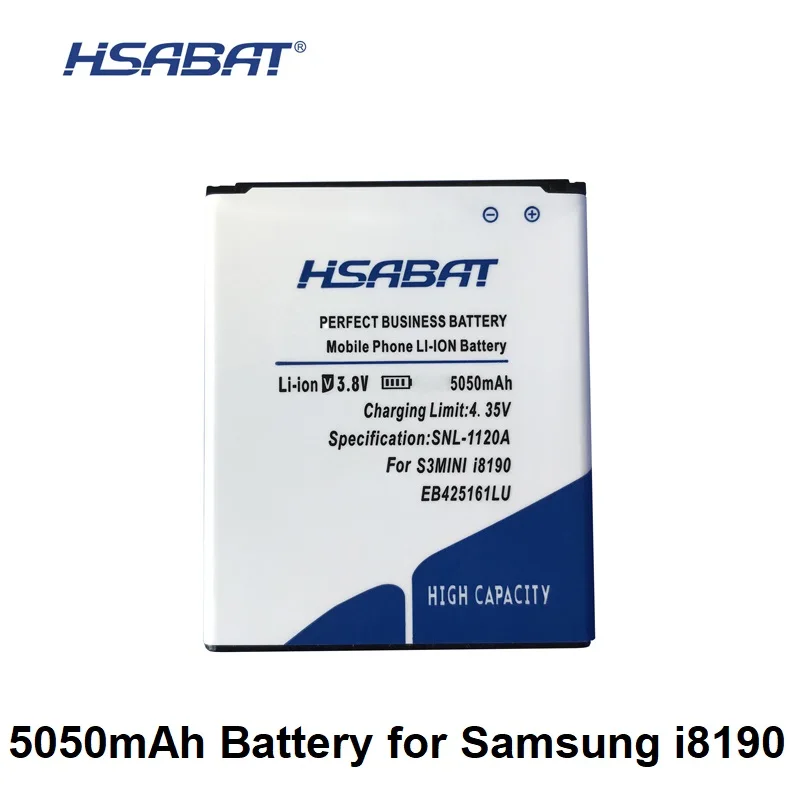 

HSABAT 5050mAh EB-L1M7FLU Battery for Samsung Galaxy S3 Mini S3Mini GT-I8190 I8190N I8190 GT-i8200 Replacement Mobile Battery
