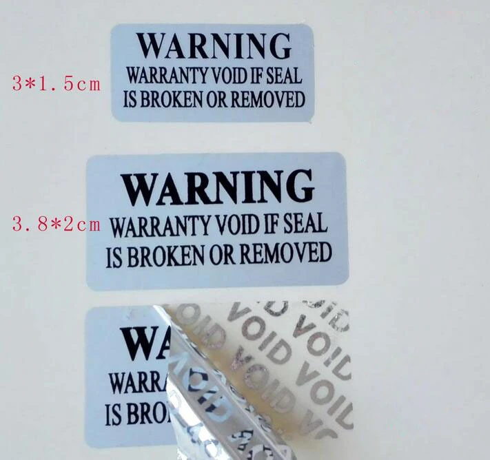 500pcs Anti-fake VOID Security Labels Removed Tamper Evident Warranty Sticker