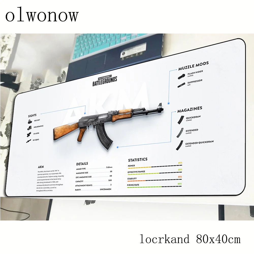 Коврик для мыши pubg 80x40 см модные коврики лучший игровой коврик большой