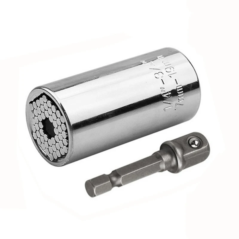 BeHelper 2 Pcs Set Universal Socket Wrench Multifunction Gator Grip Hand Tool Set 7 19mm Power