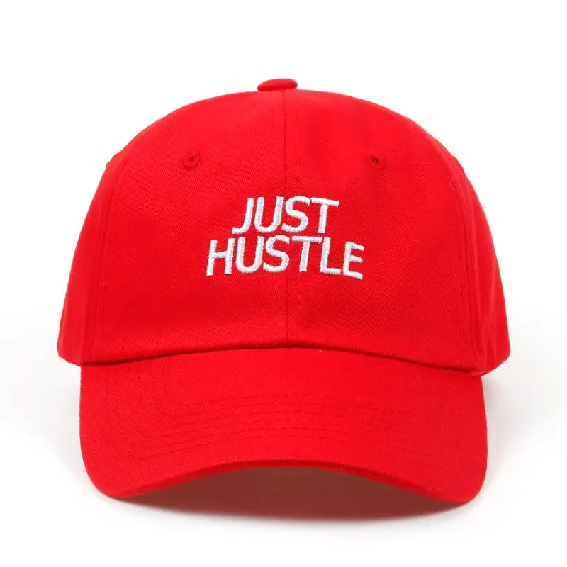 Новинка, бейсболка с логотипом Hustle Box, с вышивкой, для мужчин и женщин, летняя бейсболка в стиле хип-хоп, регулируемая, изогнутая, из хлопка - Цвет: Красный