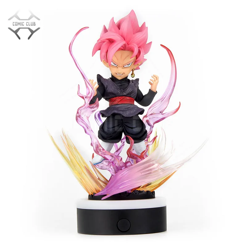

COMIC CLUB IN-STOCK Dragon Ball Z 24cm SD black rose goku gk resin figure toy contain led light for Collection