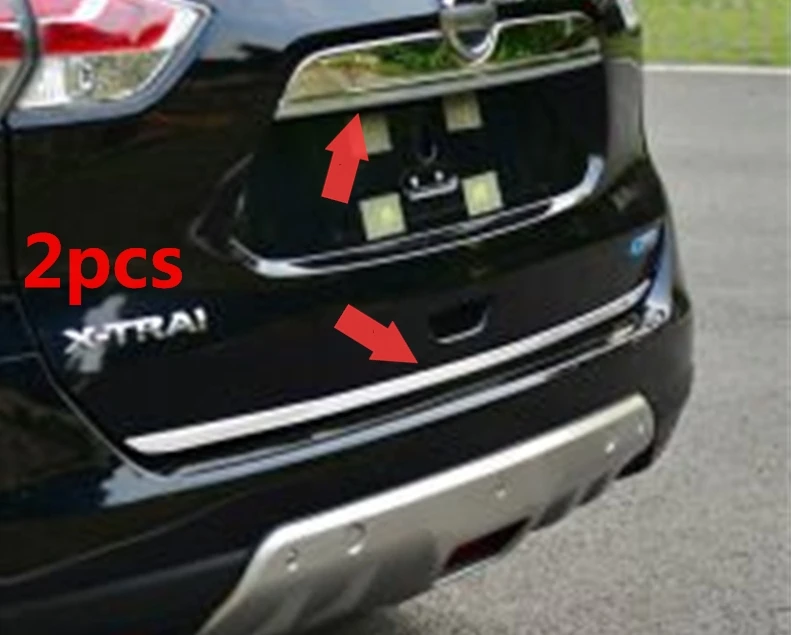 

ABAIWAI Car-Styling For Nissan X-Trail T32 Trunk 3D Decoration 2PCS Auto Exterior Accessories Year xtrial 2014 to 2016