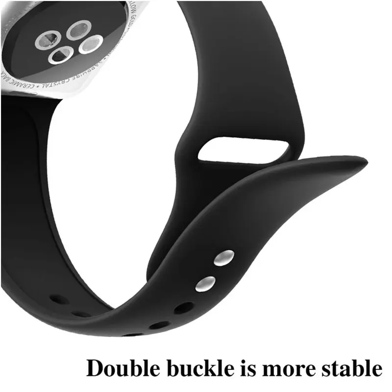 Прочный ремешок для Apple Watch серии 1/2/3 двойная пряжка на запястье сменный мягкий