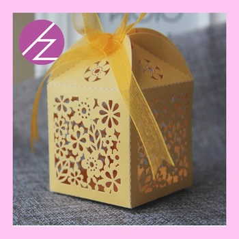 

50pcs/lot Free Shipping Gold Wedding Favor Boxes Wedding Candy Box Casamento Wedding Favors And Gift Event & Party Supplies TH-9