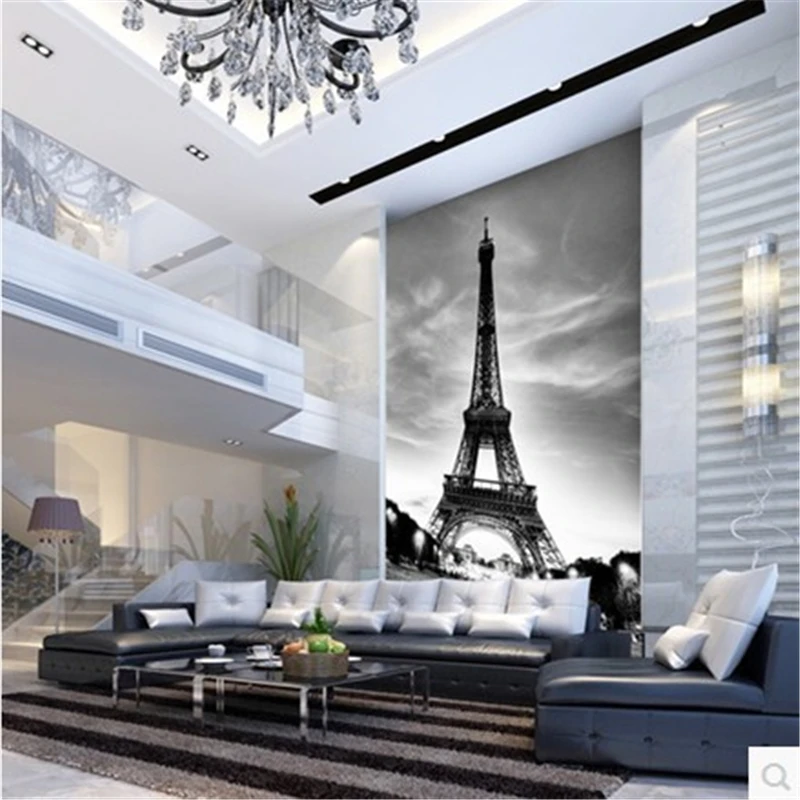 

beibehang papel de parede para quarto decoration photo Classic fashion 3d mural wallpaper sofa black and white wallpaper paste