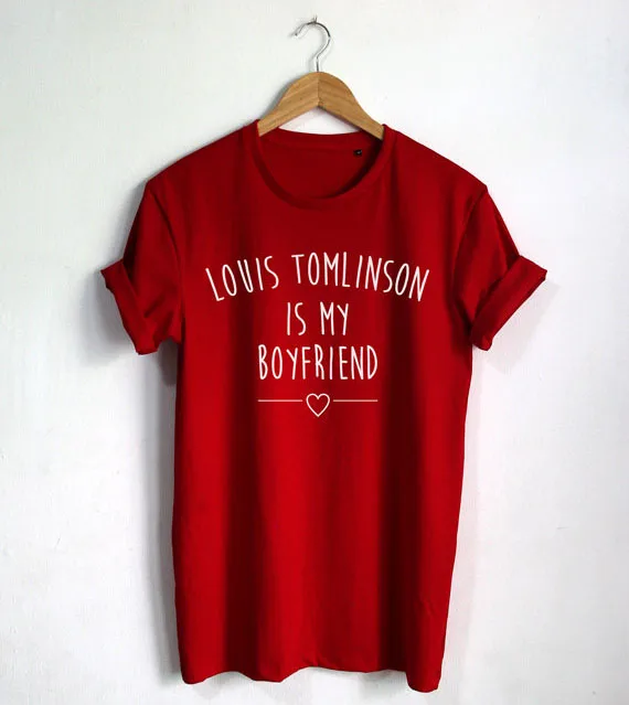 Louis Tomlinson is my boyfriend T-shirt Quote shirt Fashion Blogger Hipster Unisex T-Shirt More Size and Colors-A671