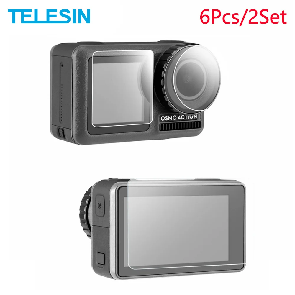 Защитное стекло TELESIN для экшн камеры DJI OSMO 6 шт.|Чехлы экшн-камер| |