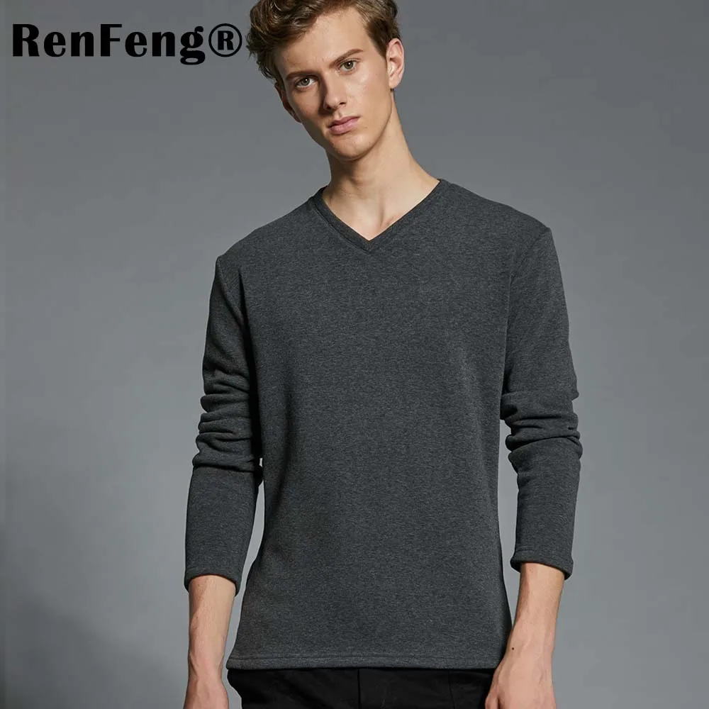 Flannel Warm Mens Undershirts Man Bottoming Shirt Men T-shirt Bodybuilding Underwear Undershirt Autumn Slim Fitness tops tees (7)