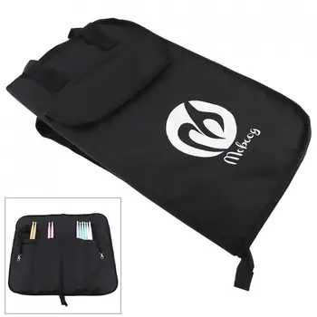 

Black Canvas Drumstick Bag Backpack Jazz Drum Sticks Music Book Storage Case Holder Large Capacity Handbag