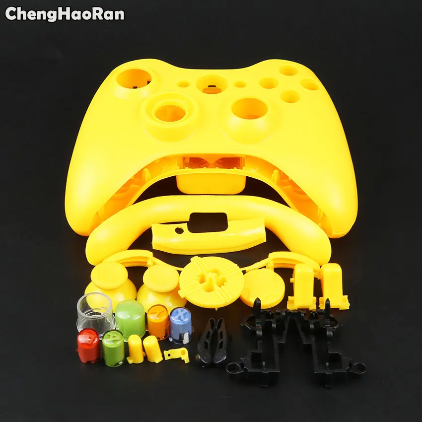 ChengHaoRan жесткий чехол Защитный чехол для геймпада полный набор кнопок аналоговый джойстик бамперы для XBox 360 беспроводной игровой контроллер - Цвет: Yellow