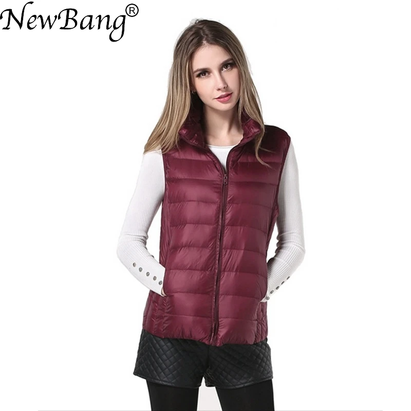 NewBang Brand Women's Warm Vests Ultra Light Down Jacket Women