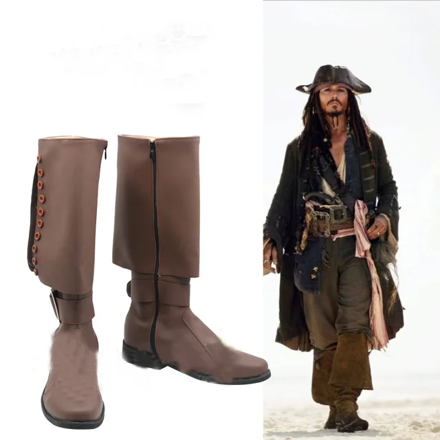 Pirates of the Caribbean Pirate Captain Jack Sparrow Leather Cosplay
