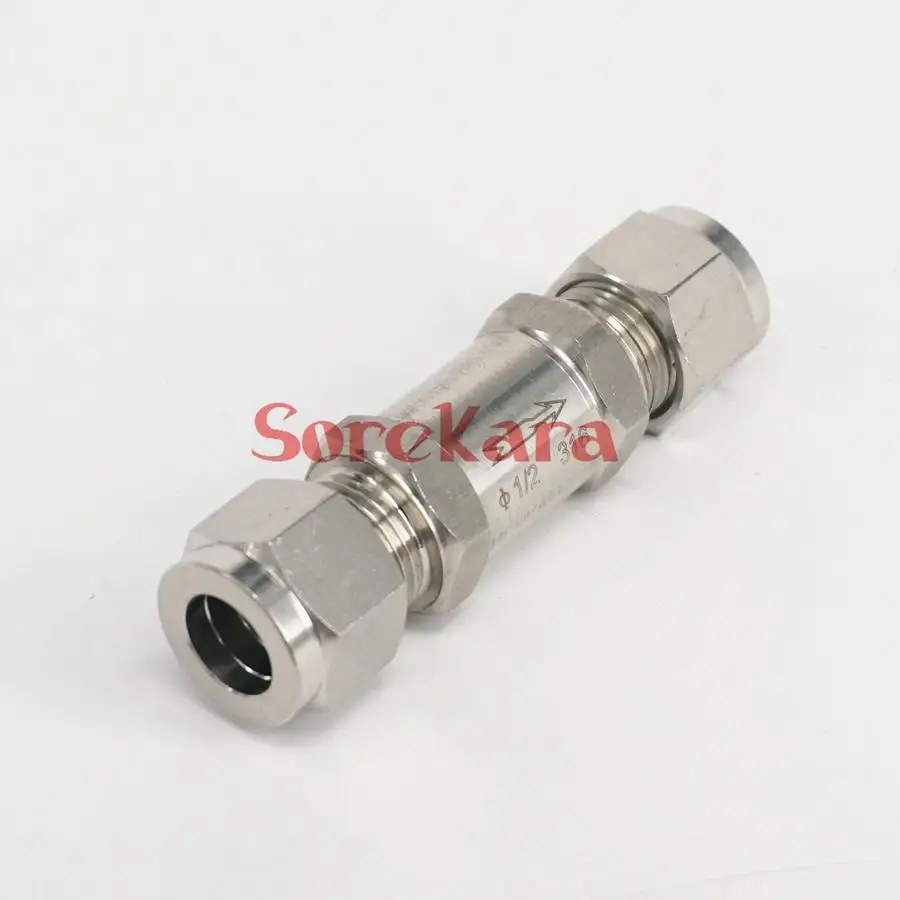 Подходит 3/" OD труба 304 нержавеющая сталь односторонний обратный клапан обратный в линии клапан сжатия