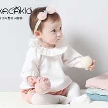 KACAKID/Детская рубашка для девочек детские рубашки с отложным воротником в стиле Лолиты для девочек детские хлопковые рубашки для маленьких девочек Ka3308