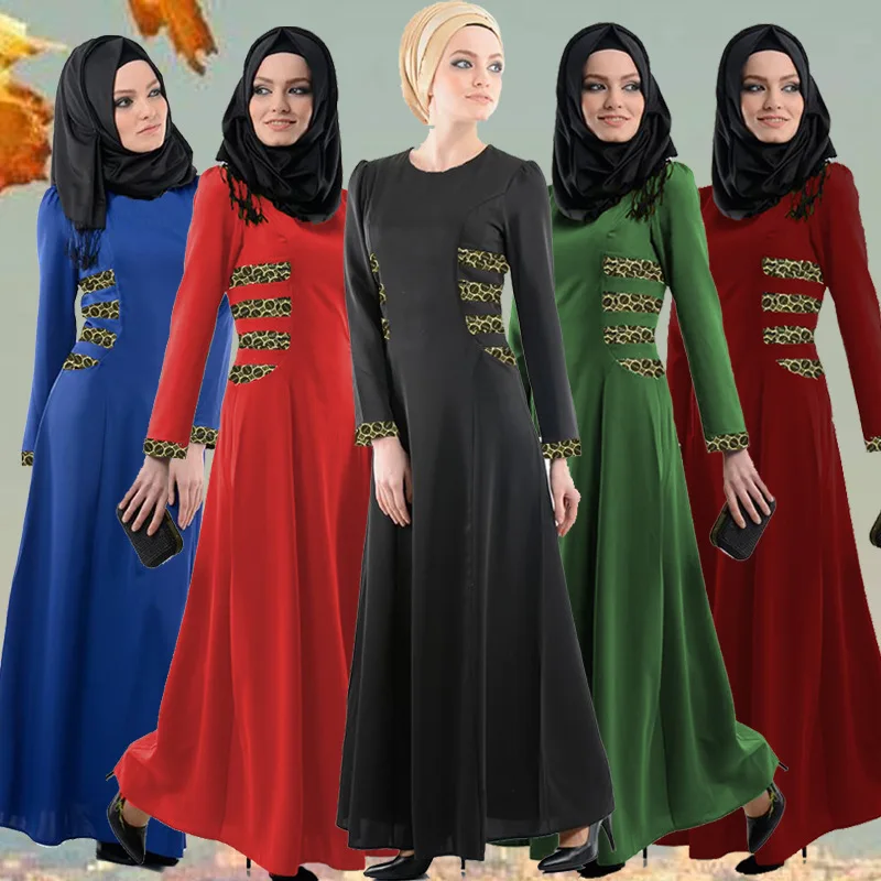 Мусульманское женское платье Дубай турецкий халат мусульманский женская одежда женские арабские дамы кафтан Малайзия абаи