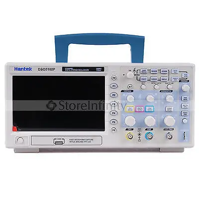 

Hantek DSO5102P Digital Oscilloscope 100MHz 2Channels 1GSa/s Real Time sample rate USB host and device connectivity 7 Inch RU ES