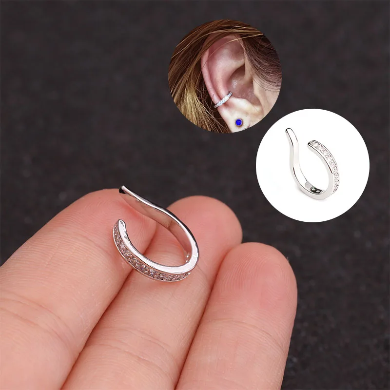 

Imixlot 1pc Adjustable Cz Cartilage Ear Cuff Ear Wrap No Piercing Earcuff Conch Cuff Earring Fake Ear Piercing Jewelry