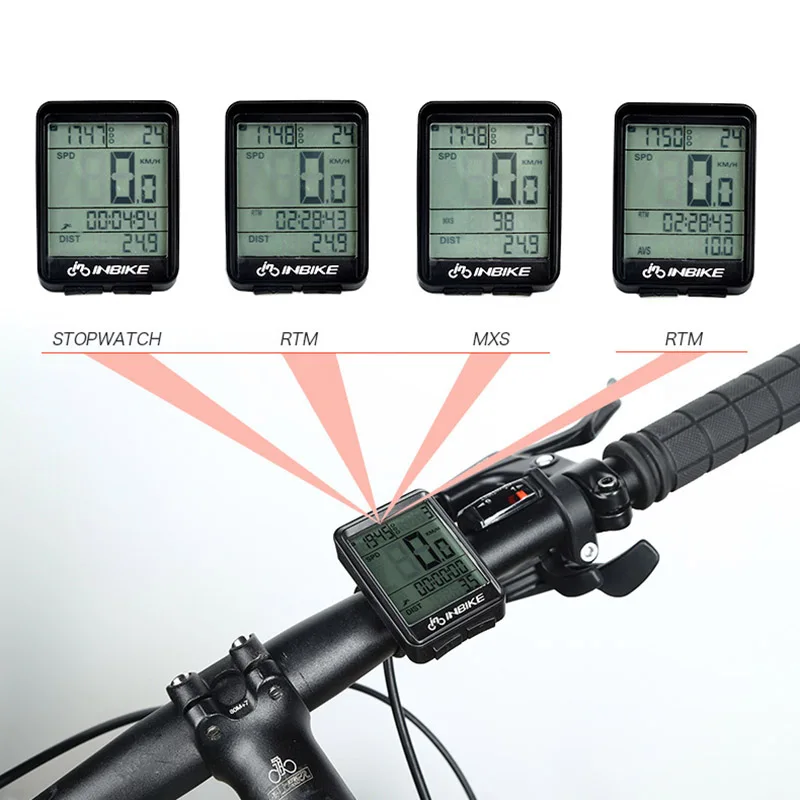 

Wireless Cycling Bike Computer Bicycle Waterproof Portable Speedometer Odometer ED-shipping