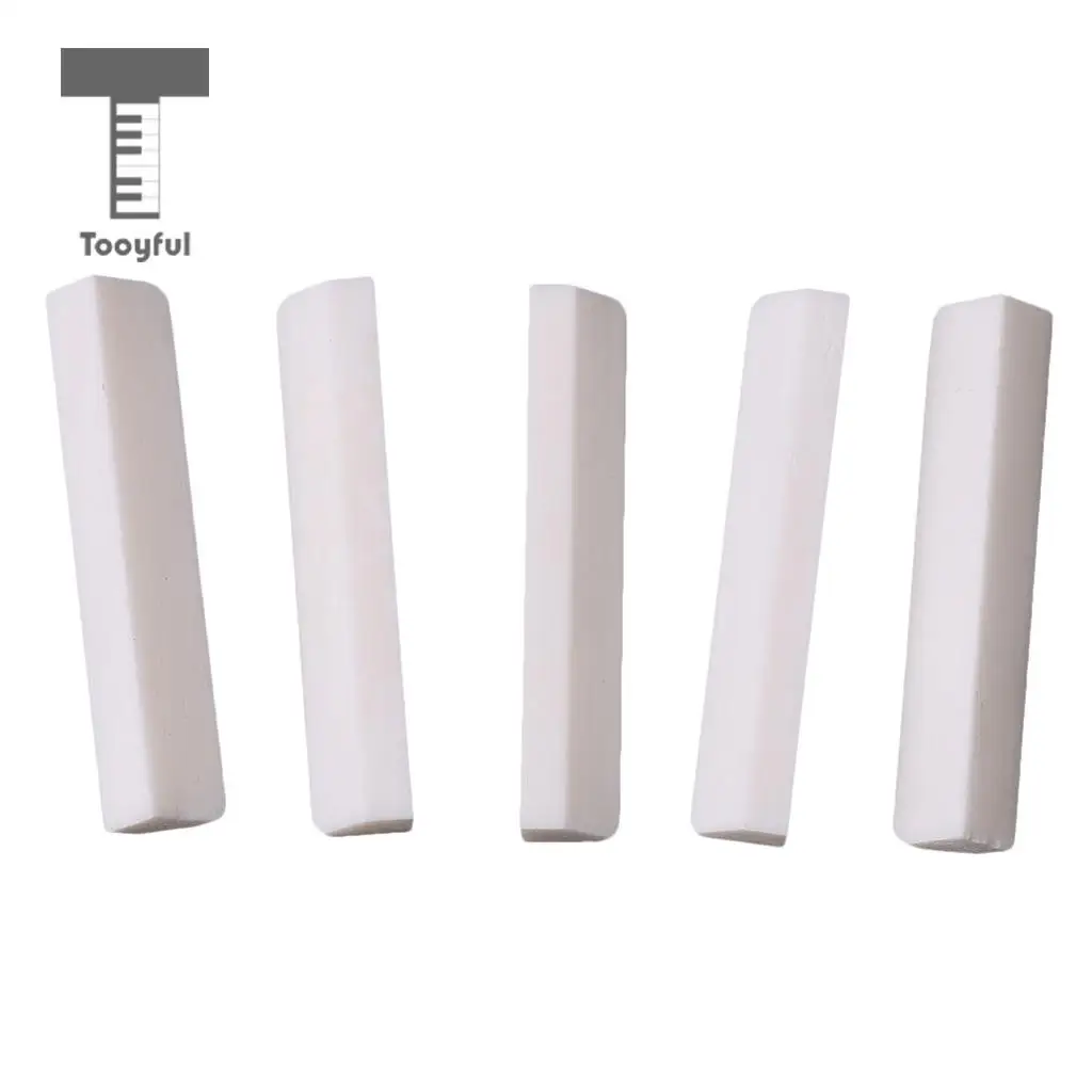 Tooyful 5X Cattle Bone Blank Saddle Nut Handmade instrument Accessorise for Guitar High quality