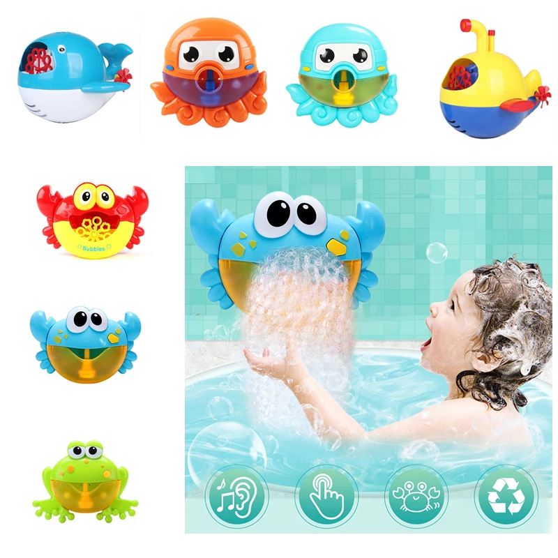 

Automatic Bubble Machine Music Light Electric Crabs Bubble Maker Machine Baby Blowing Bubbles Machine Kids Outdoor Bath Toys