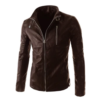 

HEROBIKER Motorcycle Jackets Men PU Leather Jaqueta Stand Collar Biker Punk Jaqueta Motoqueiro Classical Windproof Moto Jacket