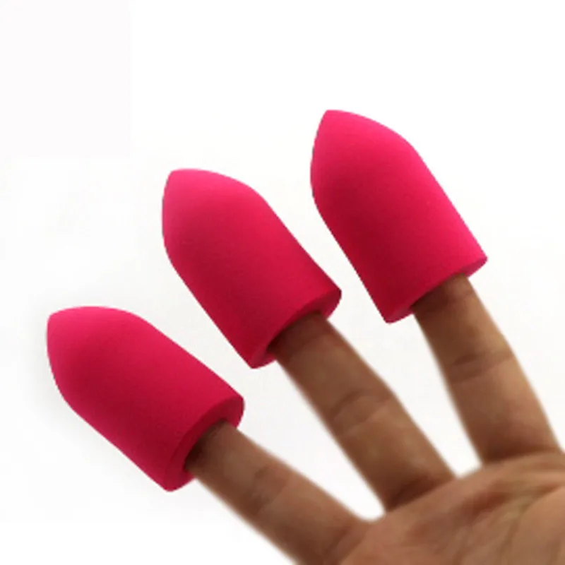 Пальчиковый пуф Макияж Блендер основа порошок пуховка в форме пули спонж для макияжа Губка палец пуховка в форме пули