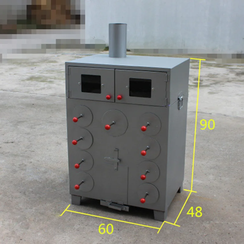 1 шт. 9 отверстий утолщаются и двухслойные кукурузы гриль-машина древесный уголь или дерево жареный сладкий картофель печь машина