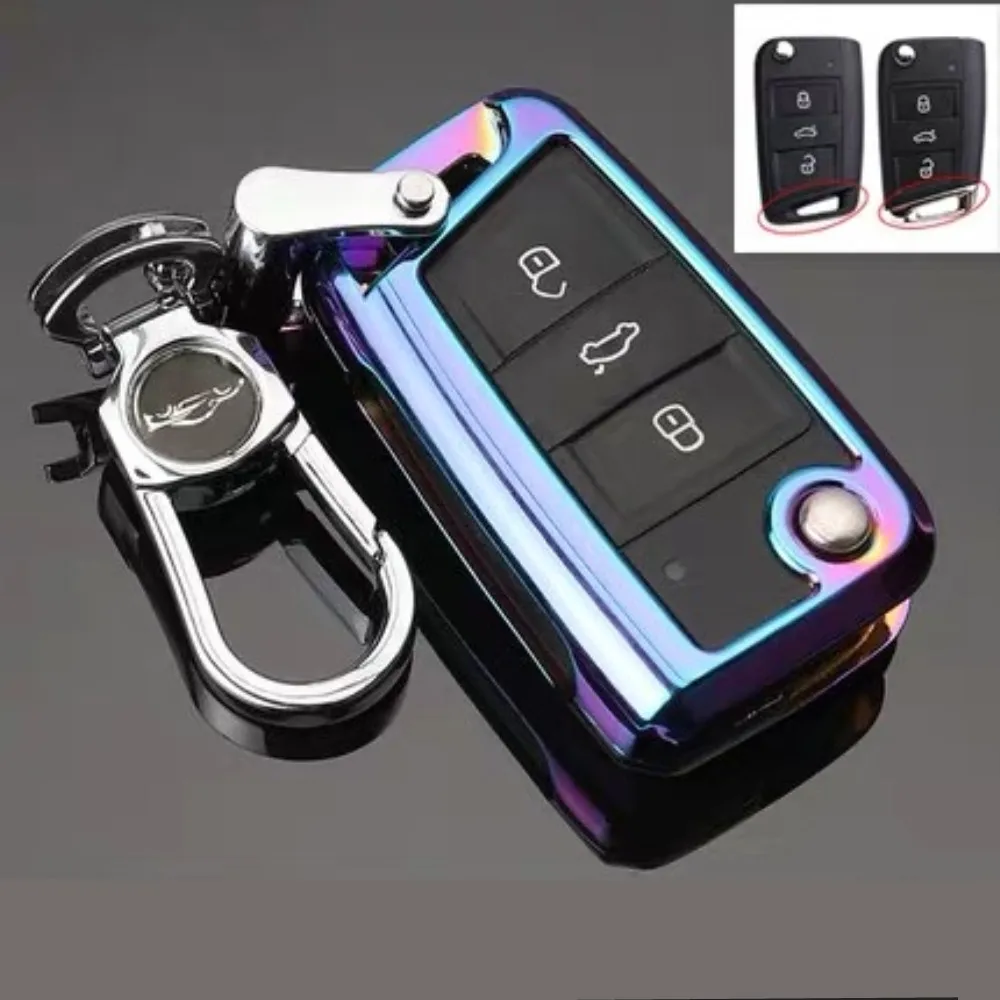 

Cover Key Fob Case Protector For VW Polo Golf 7 Tiguan for Skoda Octavia Kodiaq Karoq for SEAT Ateca Leon Ibiza 2015 2016 2017